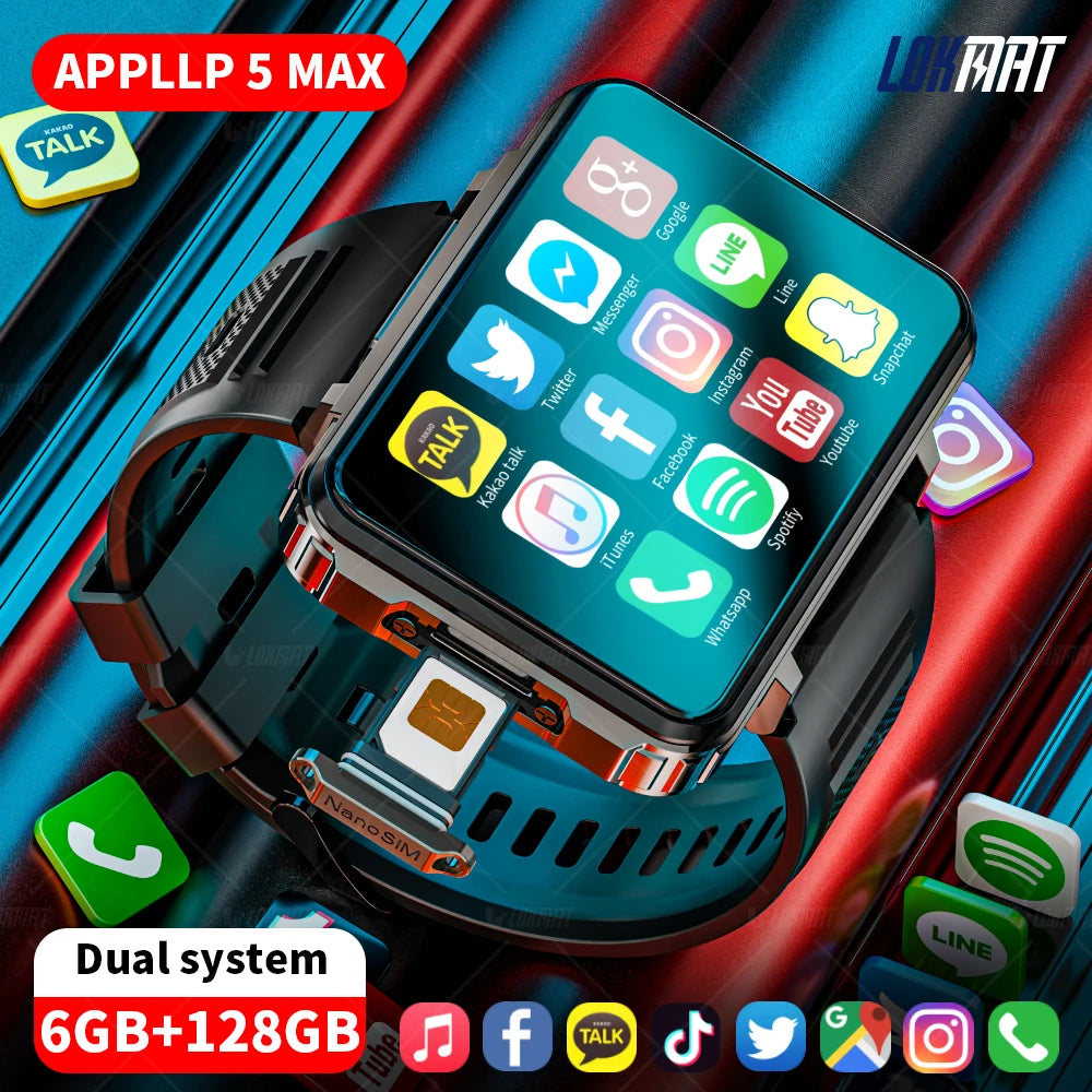 Lokmat Appllp 5 Max Android Watch Phone Square Screen 4G