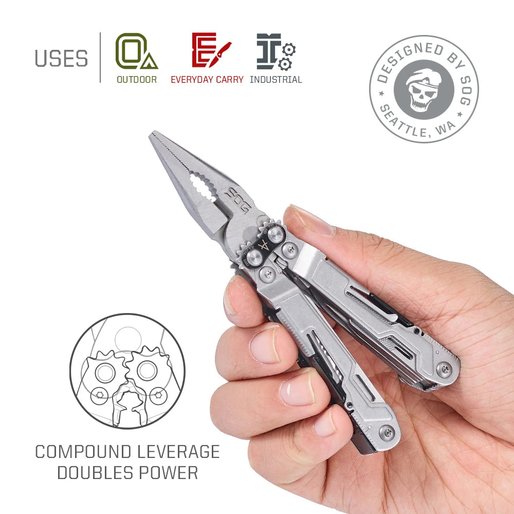 SOG PowerPint 18in1 Tactical Multi Tool Folding Pliers Knife