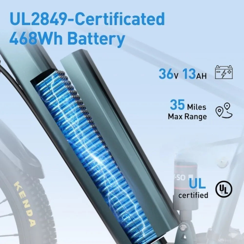 Electric Mountain Bike 500W Motor With 36V Battery LCD