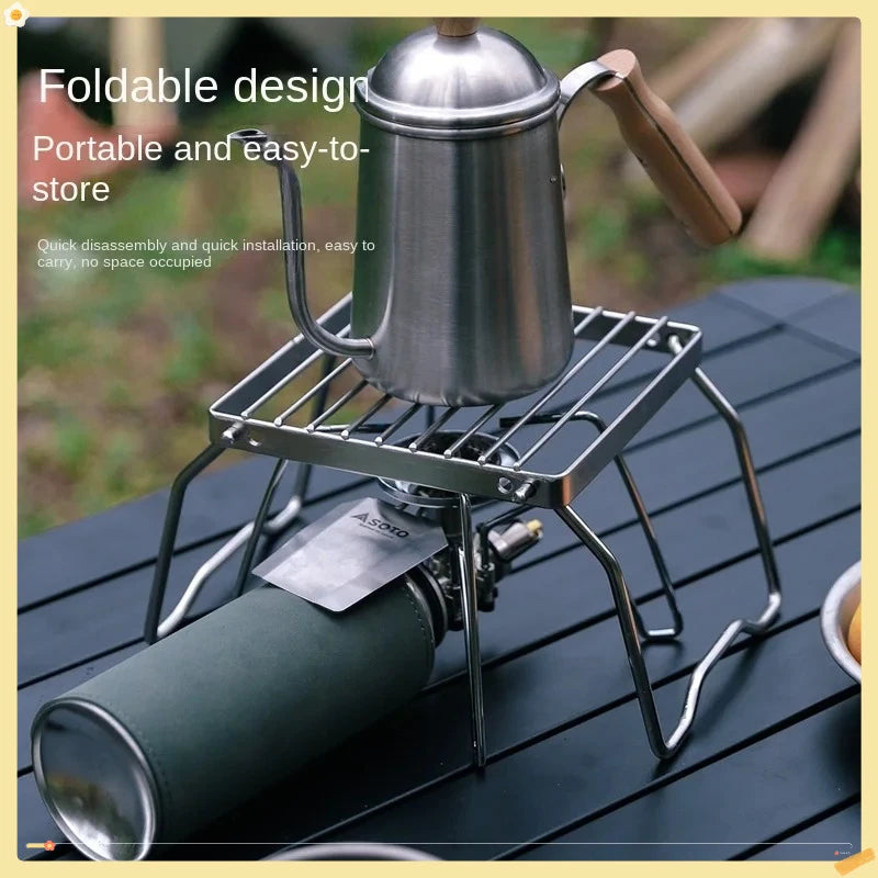 Choice Outdoor Stainless Steel Stove Holder Folding Rack