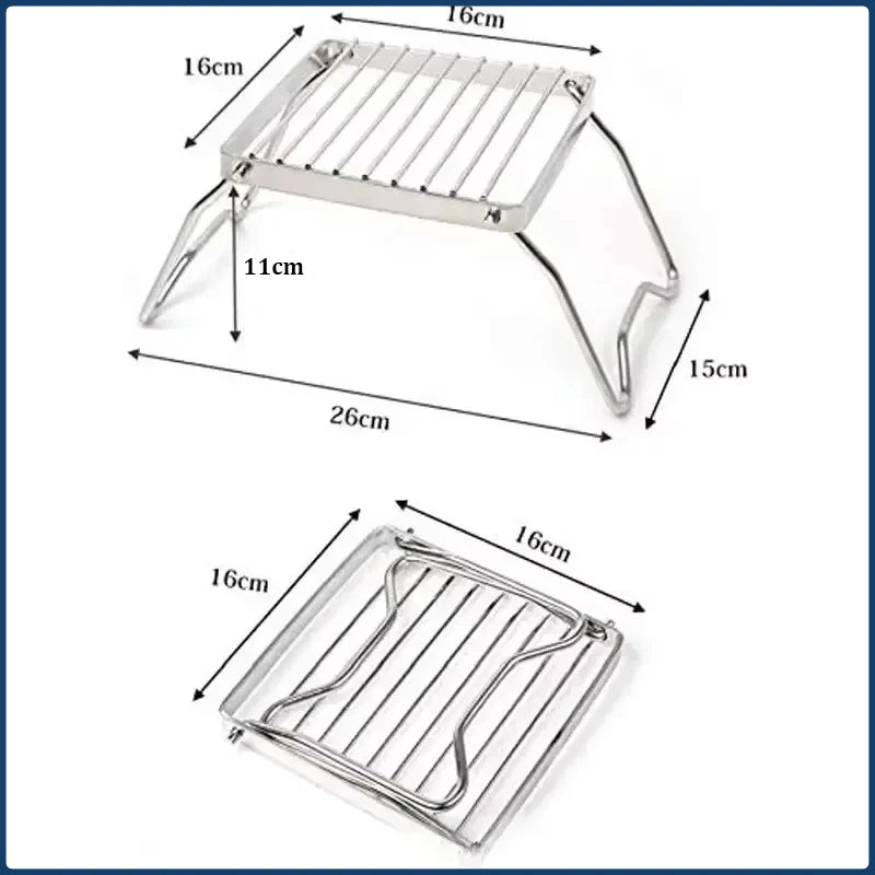 Choice Outdoor Stainless Steel Stove Holder Folding Rack