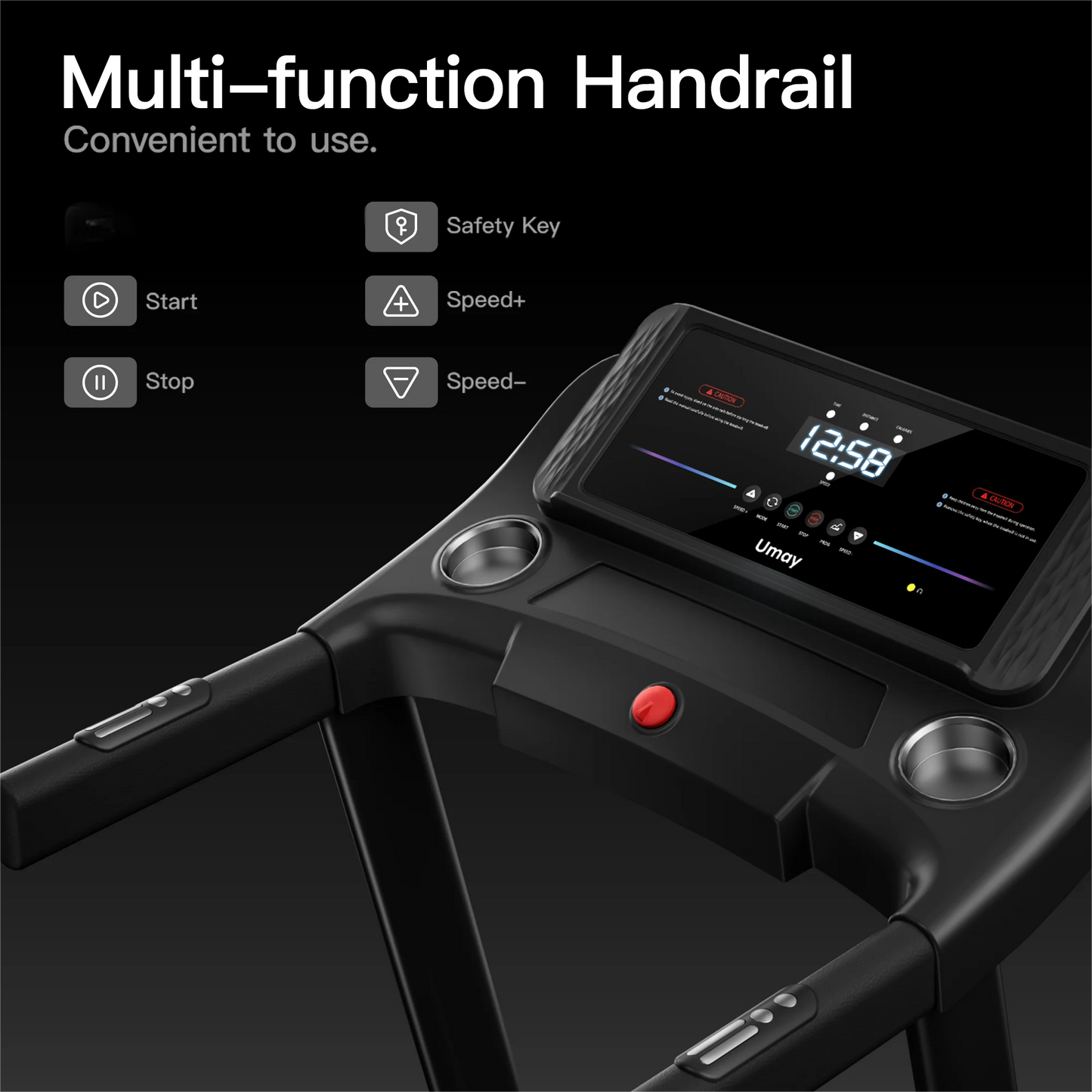 Cursor Fitness Folding Incline Treadmill With Pulse Sensors