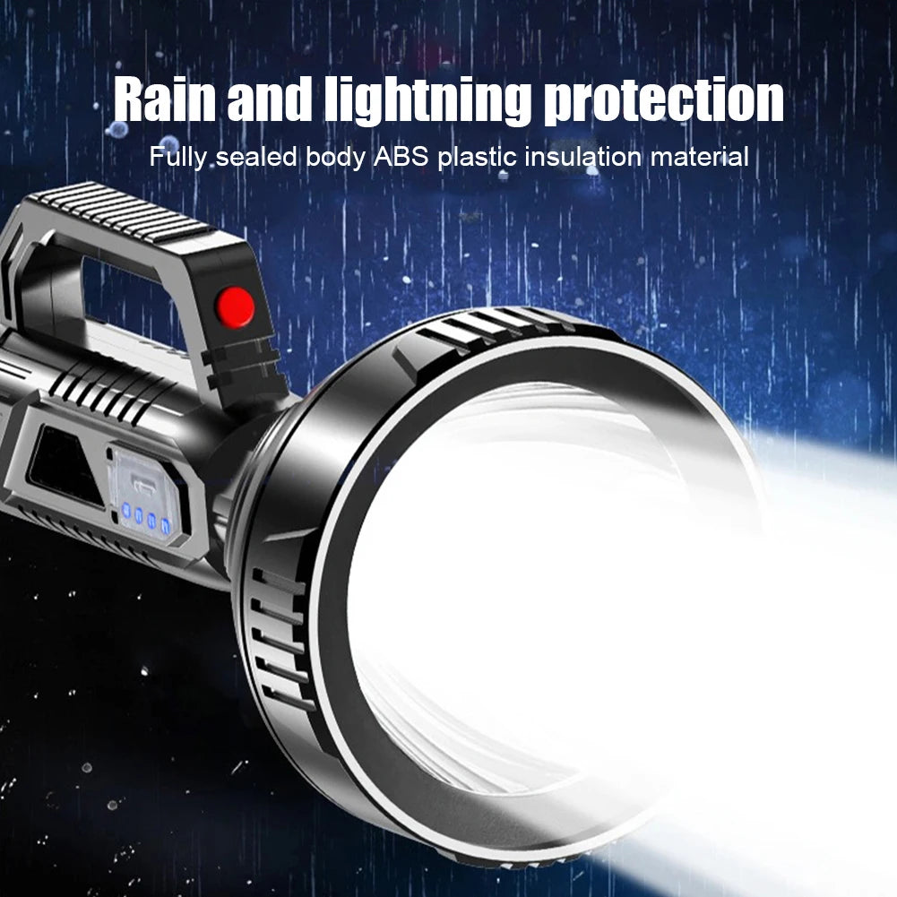 HOSPORT LED Handheld Spotlight 3 Modes USB Rechargeable