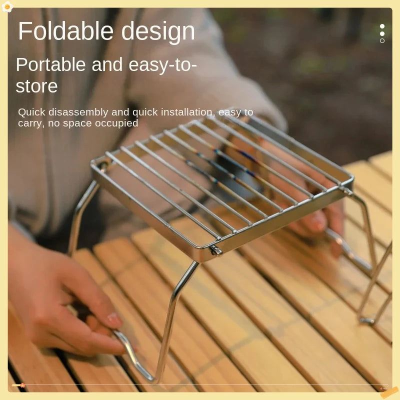 Choice Outdoor Stainless Steel Stove Holder Folding Rack