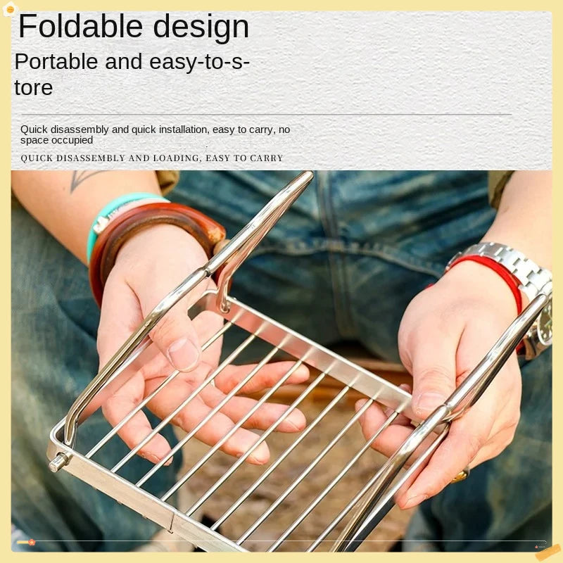 Choice Outdoor Stainless Steel Stove Holder Folding Rack